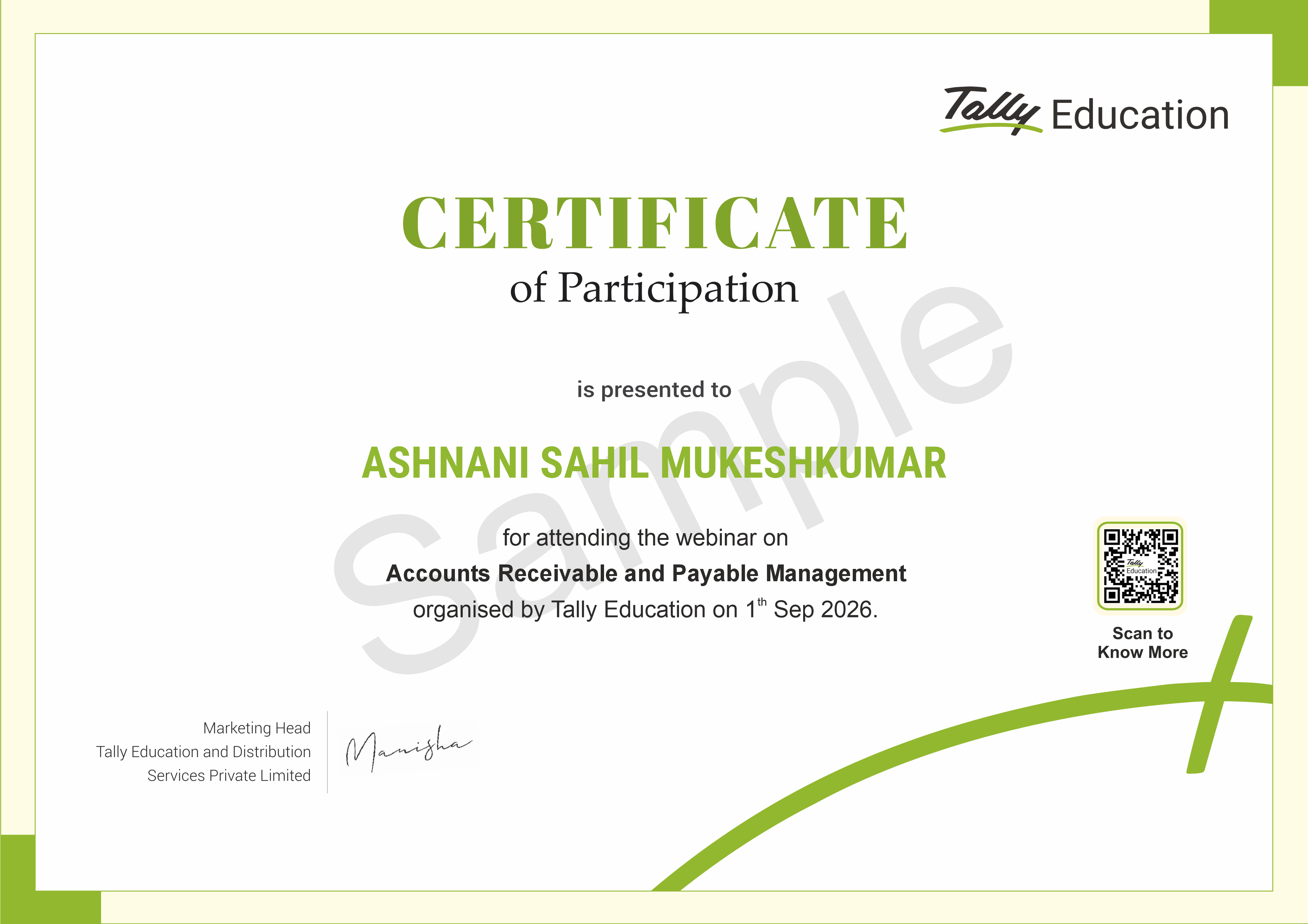 Participation Certificate
