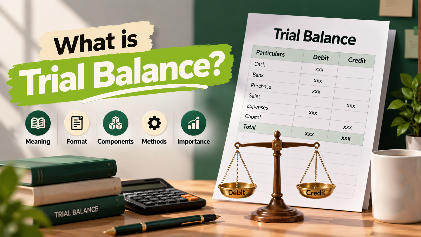 What is Trial Balance? Meaning, Format, Components, Methods & Importance